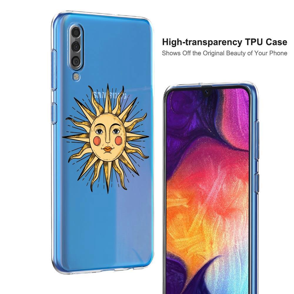 Funny Sun Moon Angel Eyes Phone Case For Samsung Galaxy A12 A32 4G A50 A70 A20E A20S A10S A22 A30 A40 A52 A72 5G A02S A04S Cover