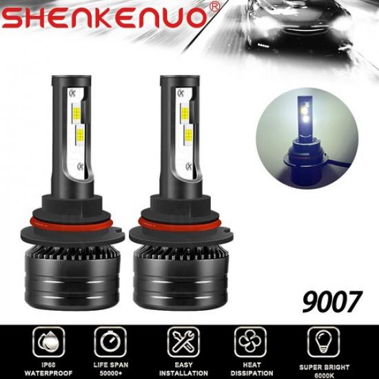 For Ford F150 1992-1996 - 2X 9007 Front LED Headlight Bulbs High/Low Beam