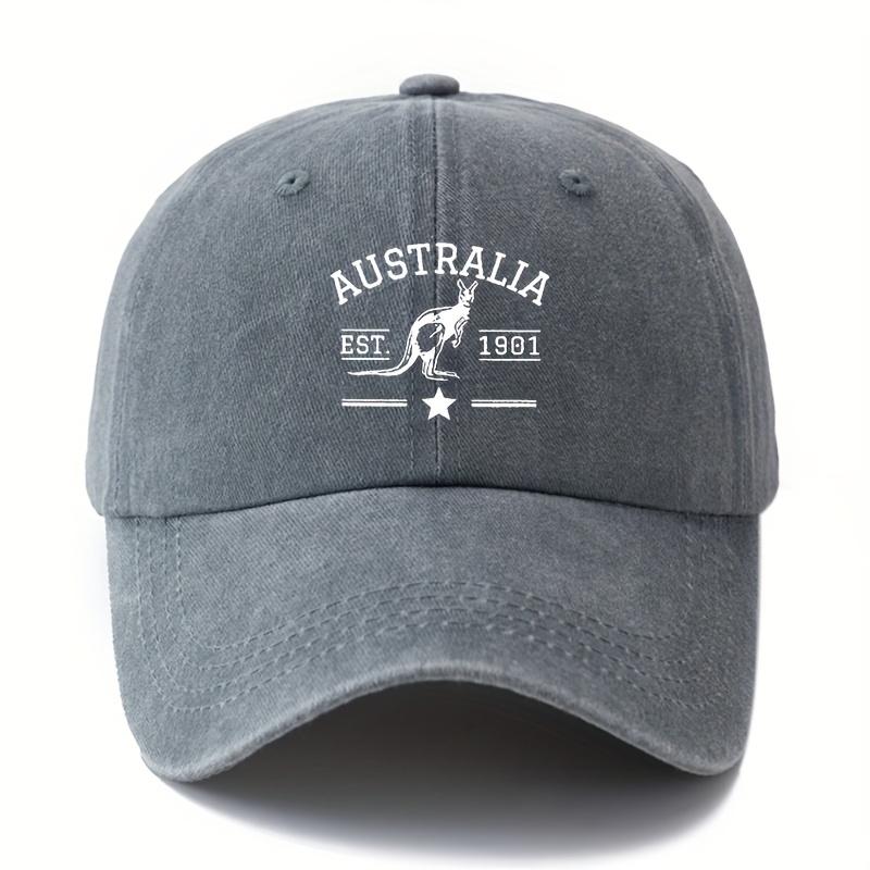 """AUSTRALIA" Känguru Baseballkappe | Vintage gewaschener Trucker, Unisex für Reisen Camping & Outdoor"""