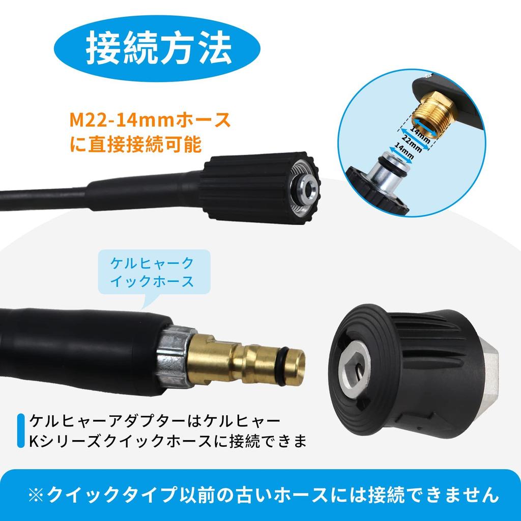 Ankon Short Gun, Compatible with Karcher Pressure Washers. Brass finish. Suitable for Karcher K-series K2, K3, K4, K5, K6, K7, and JTK. M22 14mm quick