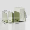 2025 Transparent Bookends Stand PET Bookend Storage Rack Book Holder Desktop Decorative
