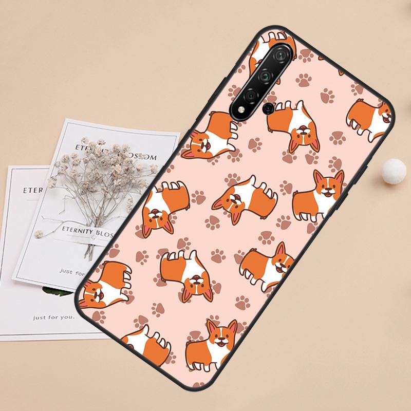 

Cartoon Corgi Dog For Huawei Nova 10 9 SE 3i 7i 8i 11i 12i Y60 Y61 Y70 Y72 Y73 Y90 Y91 P20 P40 P30 Lite Case Huawei Nova 3i