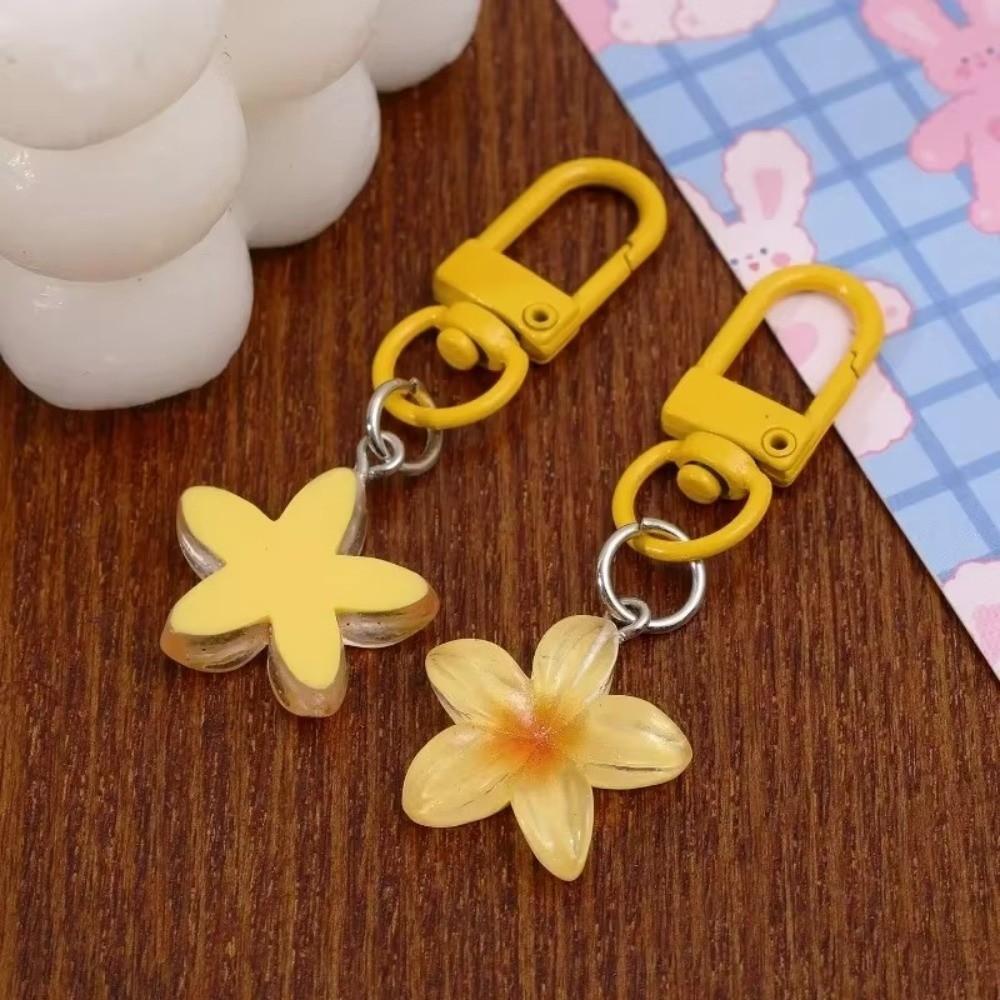 1/5Pcs Sweet Colorful Flower Keychain Hanging Jewelry Mini Keychain New Bag Decoration  Girls