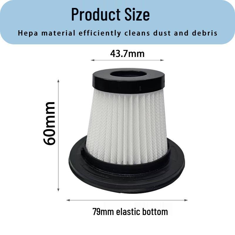 Wireless Handheld Car Vacuum Cleaner Accessory Set with HEPA Filter Screen and Universal Filter Element