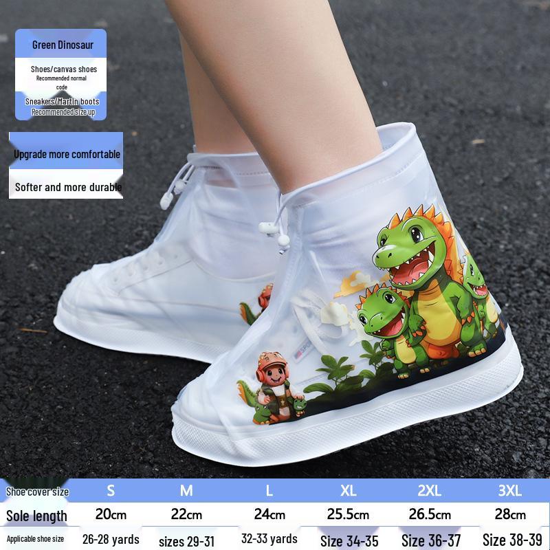 Upgraded Anime Kids' Non-Slip Mid-Calf Rain Shoe Covers: Rainproof, Sandproof, Stainproof for Rainy Days