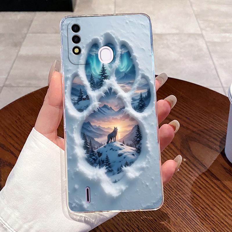 Case for ITEL P37 / Vision 2s Cover Clear Soft Silicone Love Heart Rabbit Phone Casing for itel P37 Vision2s P651L P651W Shell