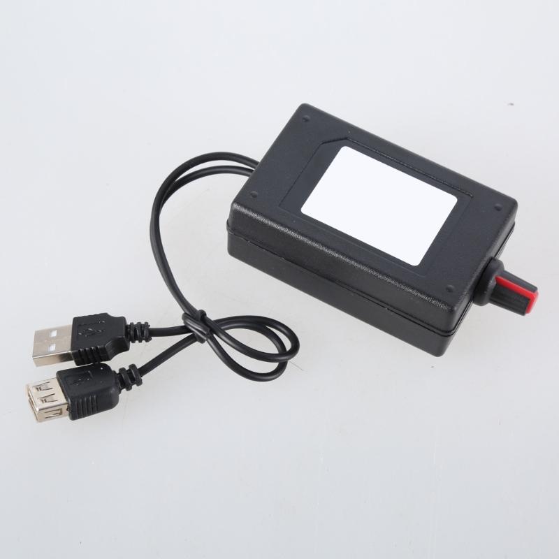 Manual USB 5V-30V 3A Fan Speed Controller Speed Control Switches for Desktop Cooling Fan Adjustable with Knob Connectors