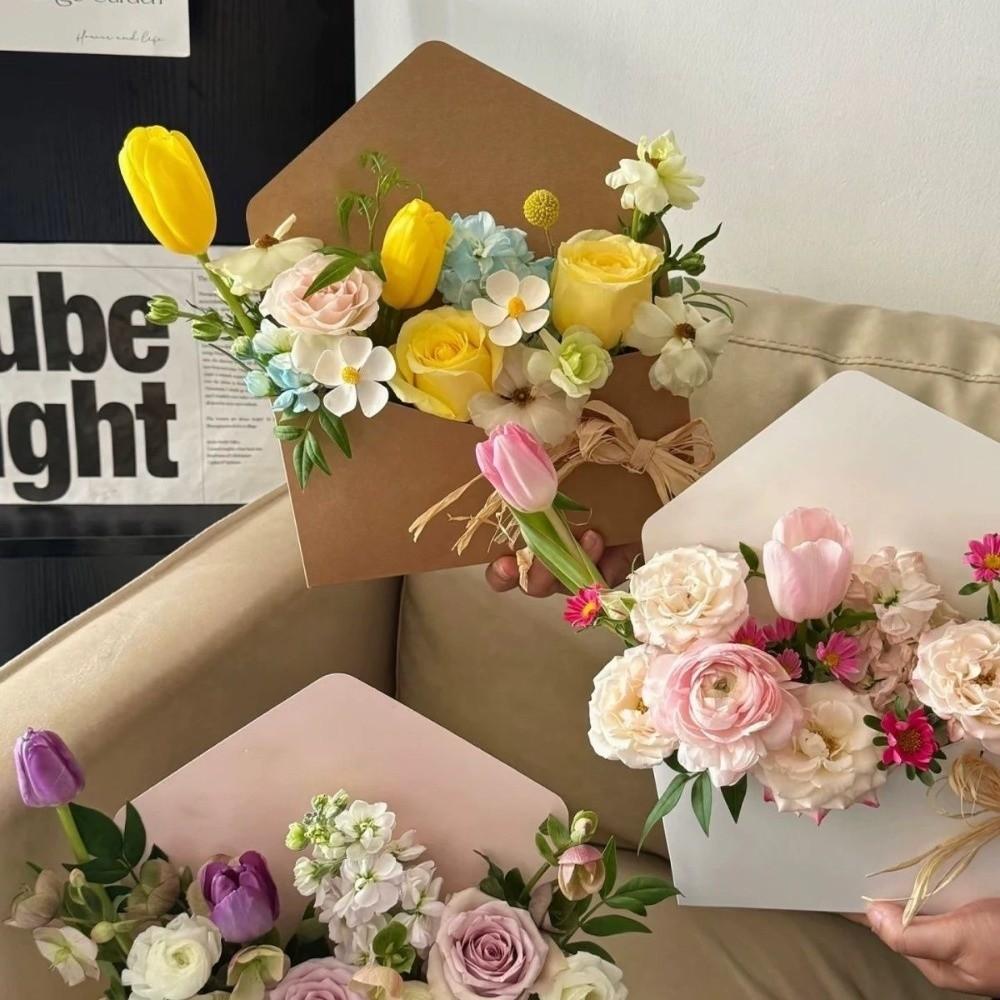 10PCS Folding Bouquet Packaging Box DIY Floral Arrangement Box Floral Shop Home