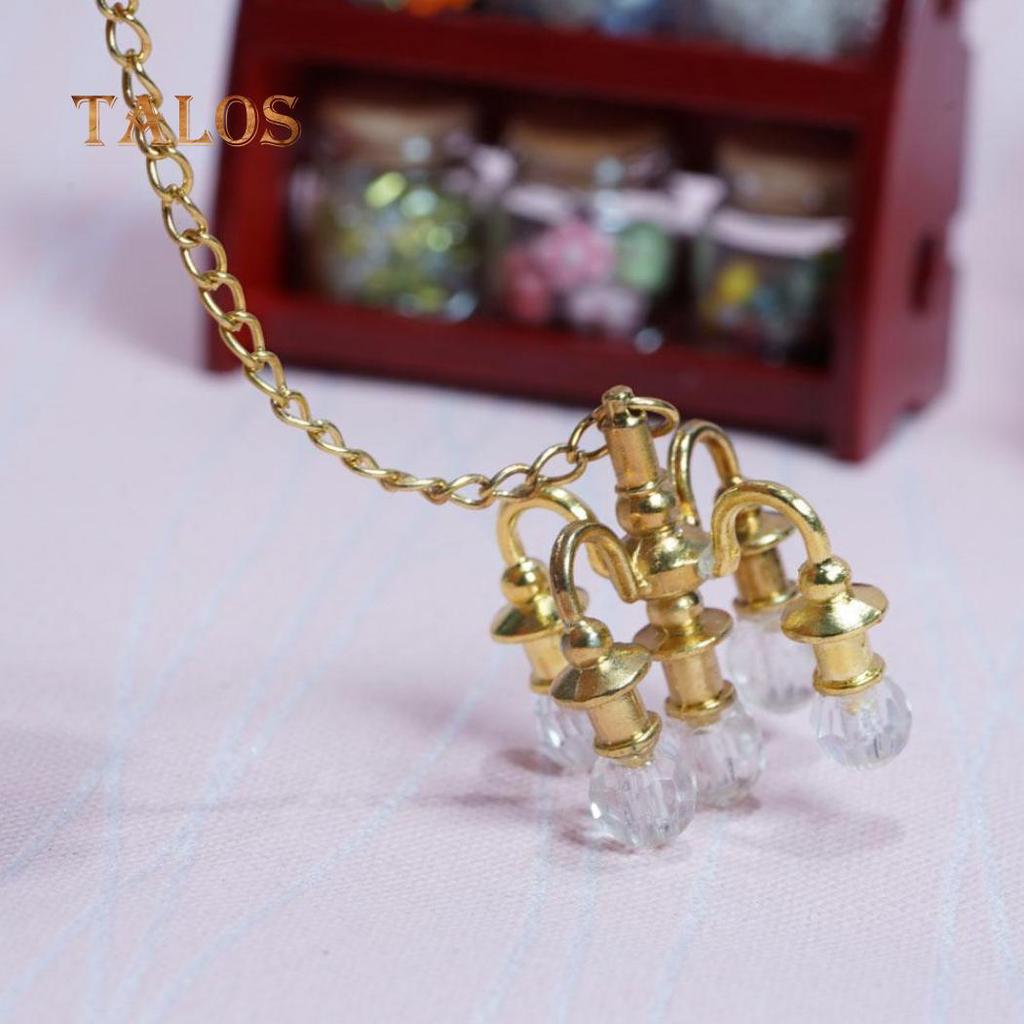 Puppenhaus Miniaturmöbel 1:12 Puppenhaus Zubehör Mini Lampe Kronleuchter Spielzeug für alle Altersgruppen