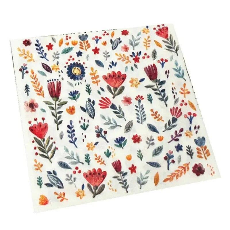 

Одноразовые салфетки для вечеринок двухслойные, 20 шт./упак., свежие цветы и растения 20Pcs
