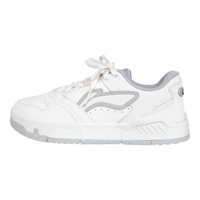 Li Ning Common 80s Classic Fashion Retro Versatile Thick Sole Comfortable Non-Slip Wear-Resistant Low-Top Sneakers Men Sneakers White Gray AGCV269-1