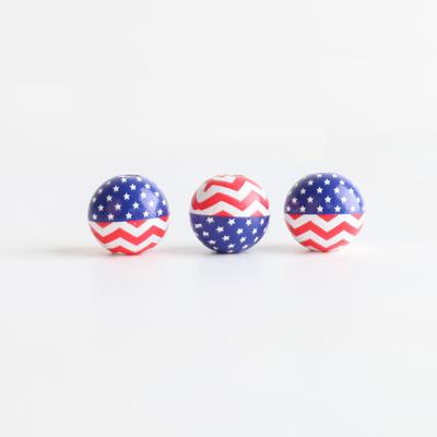Home Party Supplies 5PCS DIY Crafts Jewelry Custom Accessories Round Beads Independence Day American Flag Colorful Wooden Beads Print