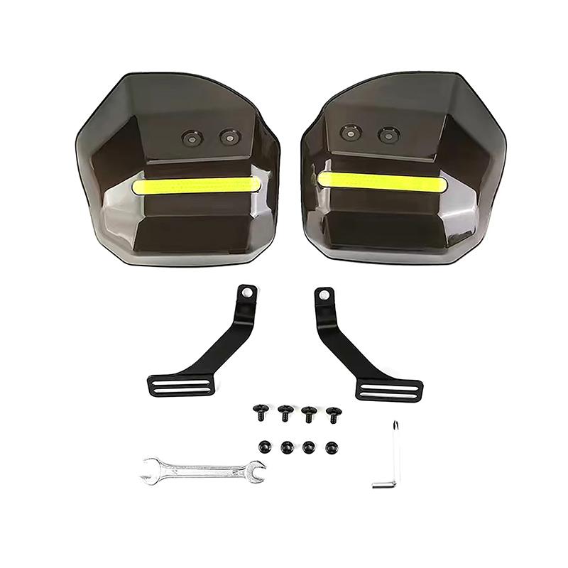 1 Set Wind Rain And Sun Protection Easy To Install Hand Guard For Scooter Motorcycle Atv With Night Reflective Strip