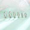 925 Silver Hoop Earring For Women Mobius Office Jewelry Braided Party Birthday Gift