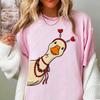 Pink Coquette Valentine Goose Cotton Shirt Funny Duck Oneck Printed Unisex Tops Lovers Clothes Man Women Valentines Day Gift