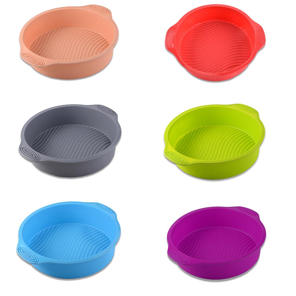 New Arrival Round Cake Mold Muffin Non\-stick Baking Pan Resistant Silicone Flexible Mould for Home Bakery