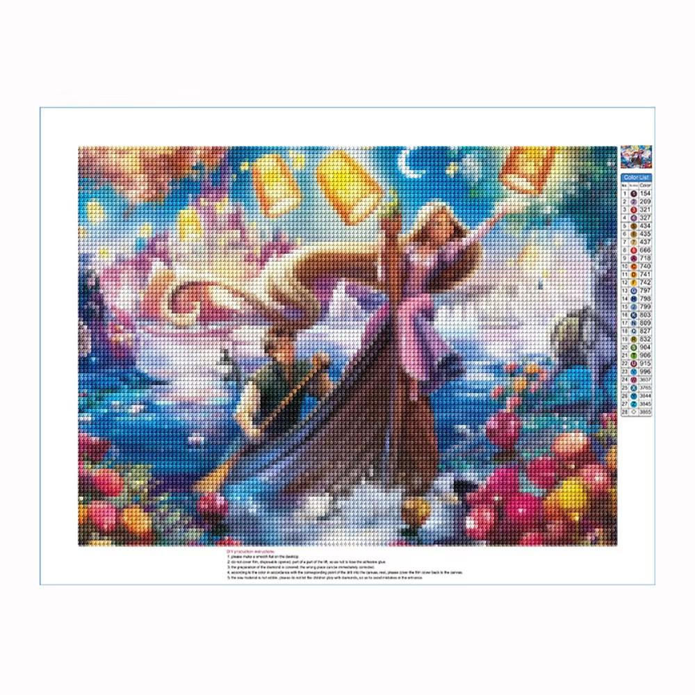 Diamond Painting Stitch Embroidery Supplies Snow White Canvas Princess Cross Stitching Kits Cartoon Decor for Home Gift