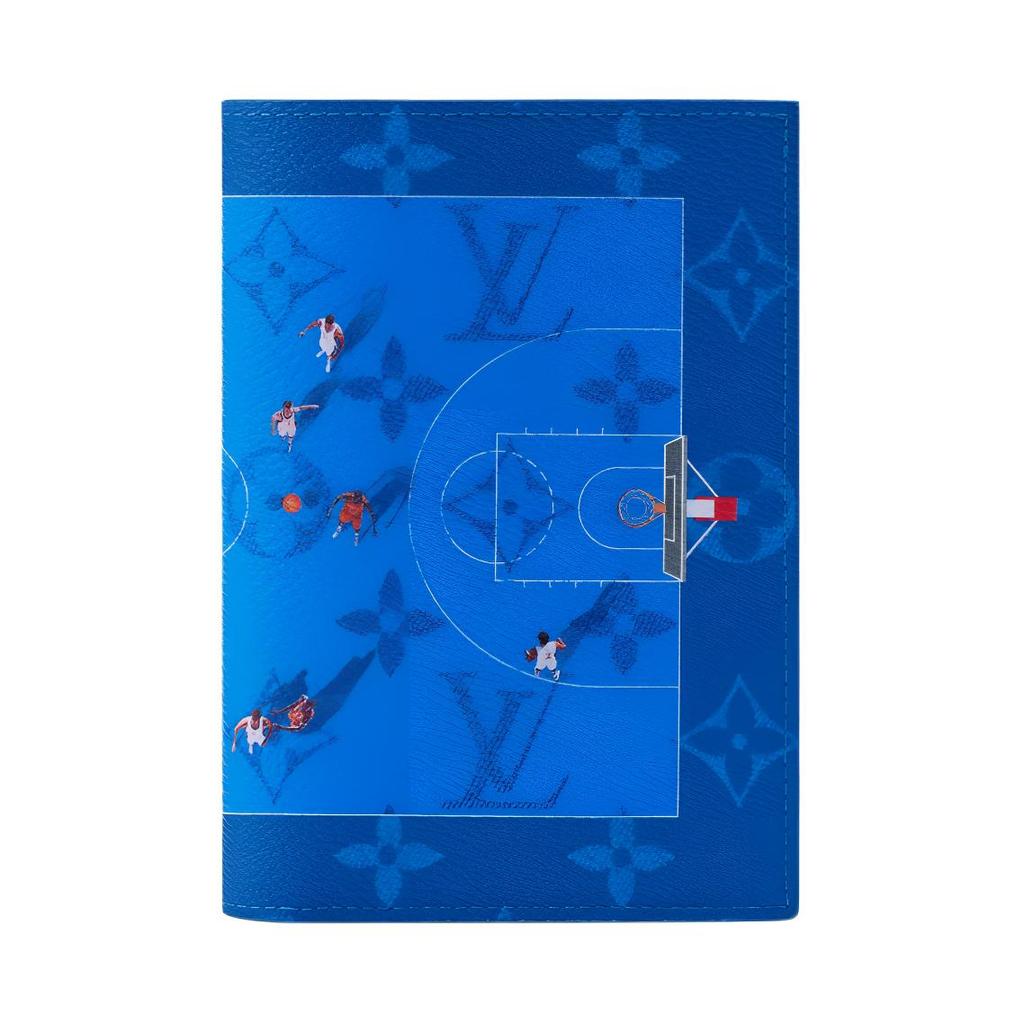 Louis Vuitton Copri passaporto Blu Pallacanestro Tela Monogramma Portafogli Uomo M26795