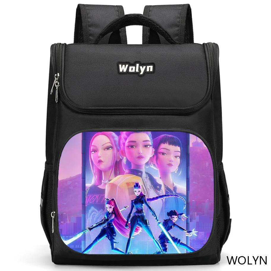 Kpop Demon Hunter Girl Group Trendy Children's Backpack HD Print Large Capacity Waterproof Student Backpack Laptop Bag