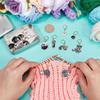 NBEADS 16 Pcs Black Cat Stitch Markers, Alloy Enamel Crochet Stitch Markers with Removable 304 Stainless Steel Leverback Clasp
