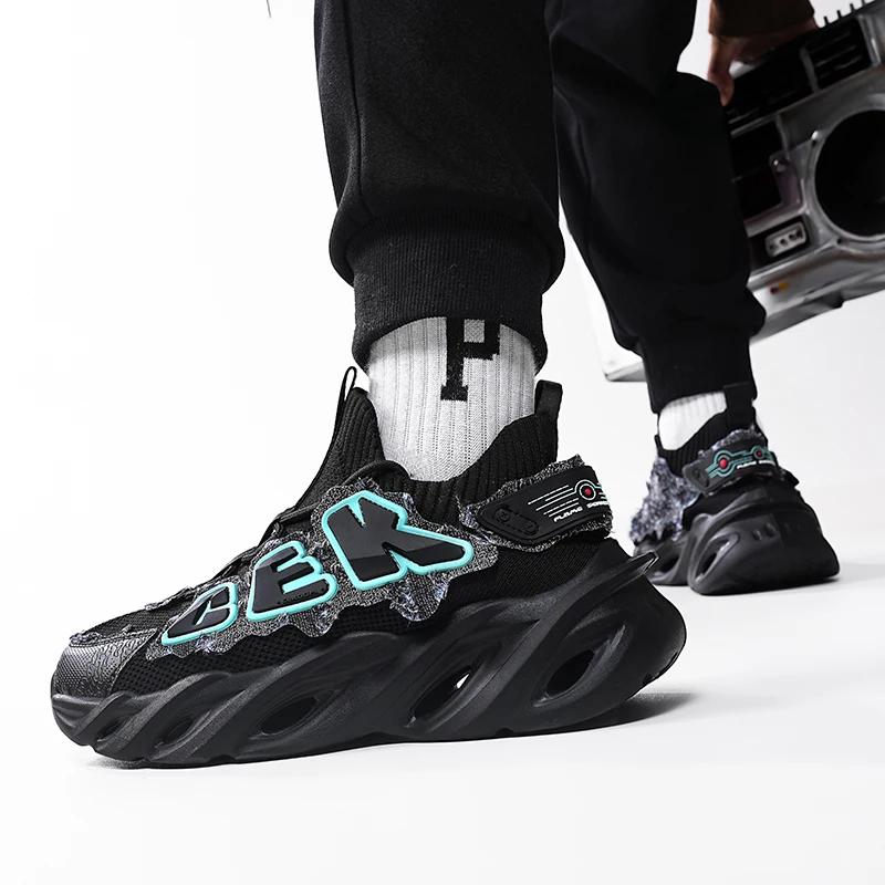 Herren Sommerschuhe Neue Textil Atmungsaktive Laufschuhe Trendige Herren Klingen Dicke Sohle Freizeit Sportschuhe 36-46
