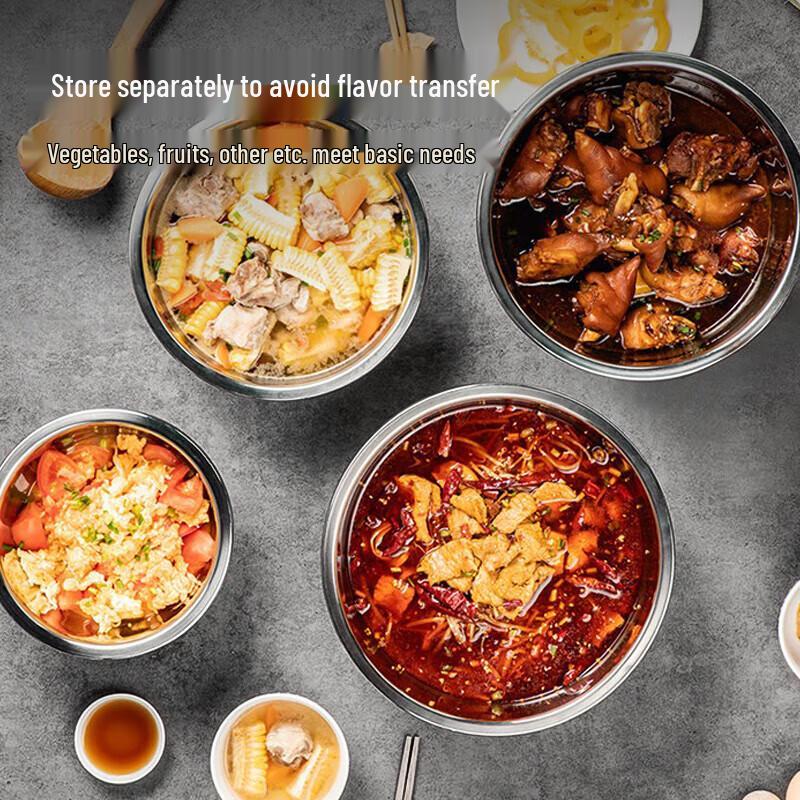 Meichu 3-Piece Stainless Steel Mixing Bowl Set