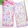 Kawaii Hello Kitty Epoxy Crystal Decals - Animation Design Mini Relief Waterproof Decals for Korean Pop Photocard Phone Case Mug Decor