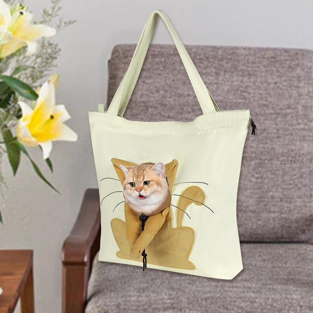 Haustier Leinwand Handtasche Tragbar Katze Transporttasche Weiche Haustier Transporttasche Für Ausflüge Reisen Haustier Handtasche Mit Sicherheitsreißverschlüssen Haustier Transporttasche