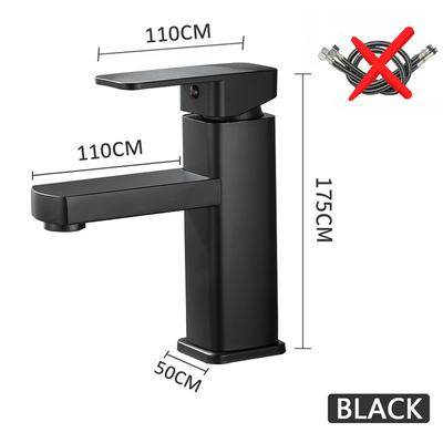 Armaturenarmaturen, schwarze Badewanne, heißes und kaltes Wasser, Badezimmer-Wasserhahn, Waschbecken-Mischbatterien, Waschbecken, Deckmontage, mattschwarzes Toilettenbecken