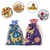 Christmas Advent Calendar Countdown Bag Hanging Candy Gift Sacks Pouch with Clips Stickers Rope 
