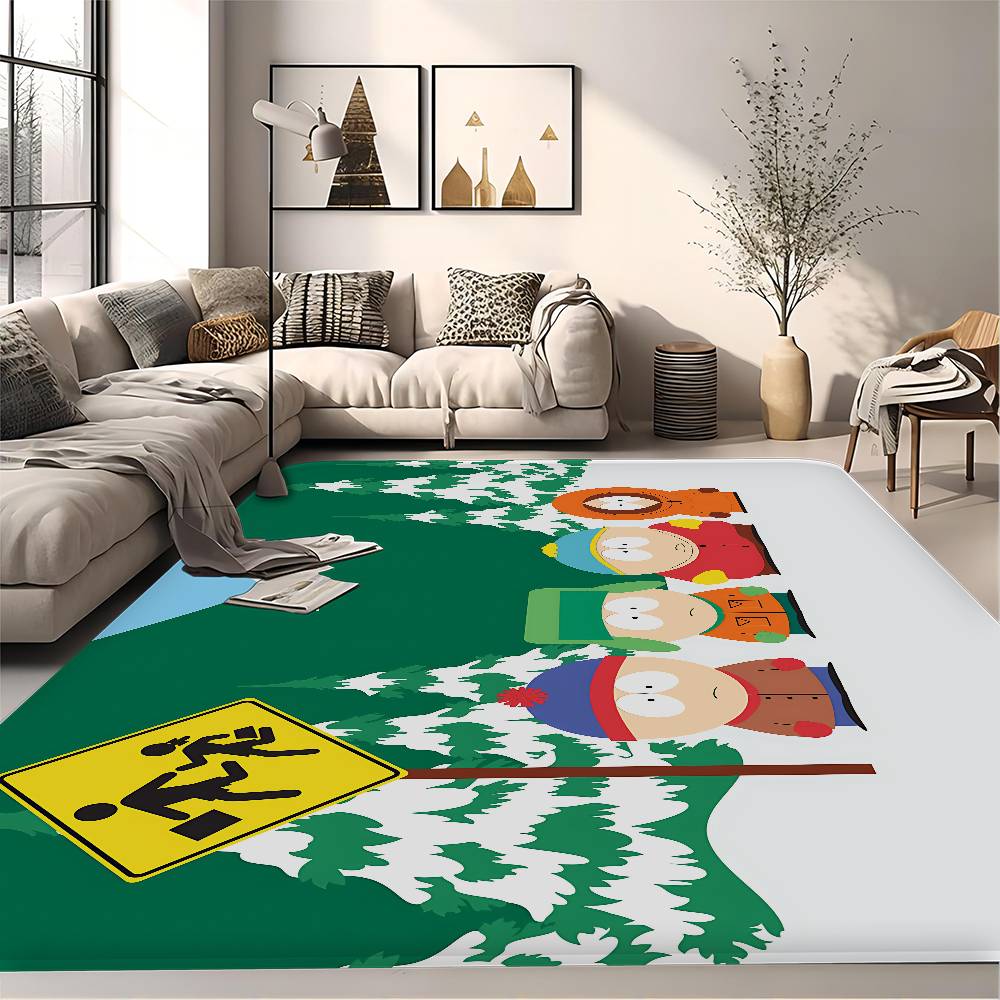 Cartoon S-South Cute P-Park Room Mats Retro Multiple Choice Living Room Kitchen Rug Non-Slip Welcome Rug