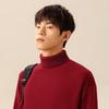 MINISO Men's Soft Fleece Lined Turtleneck Sweater
