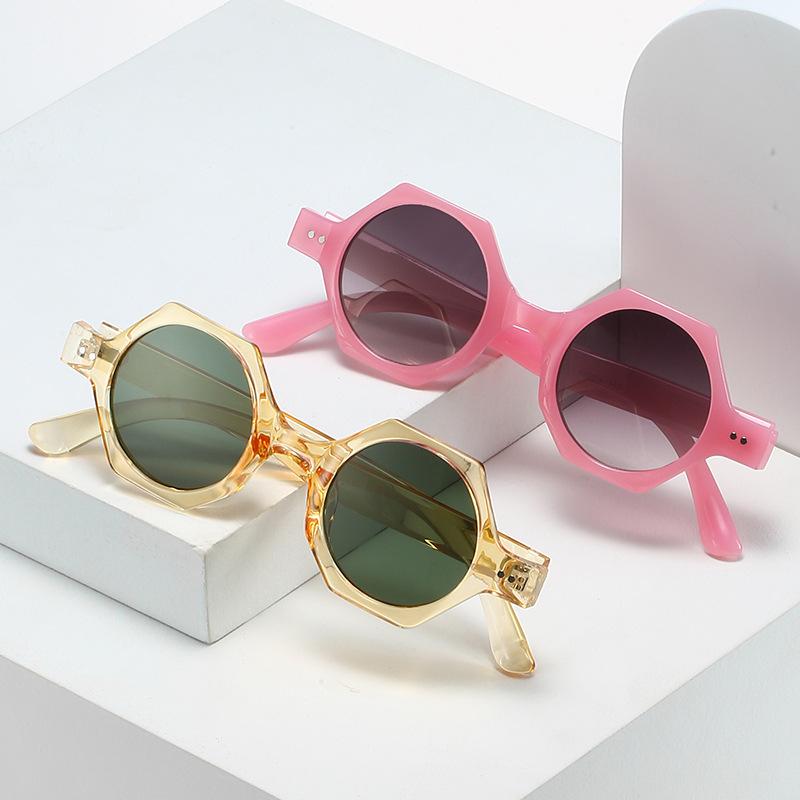 Autumn New Polygonal Sunglasses Personalized Geometric Glasses European And American Fashion Colorful Women'S Sunglasses