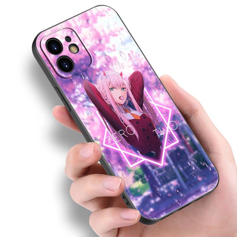 Zero Two Darling in the FranXX Anime-Hülle für Apple iPhone 14 13 12 Mini 11 Pro Max 7 8 XR X XS 7 8 Plus SE 2020 2022 Cover