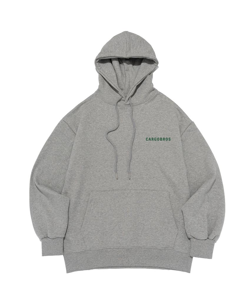 (Big Size) Essential Logo Hoodie (Gray)