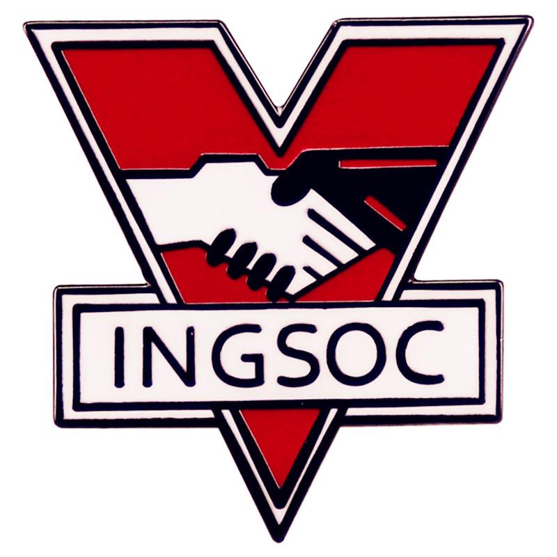 INGSOC British Socialism 1984 Enamel Pin Badge чёрный