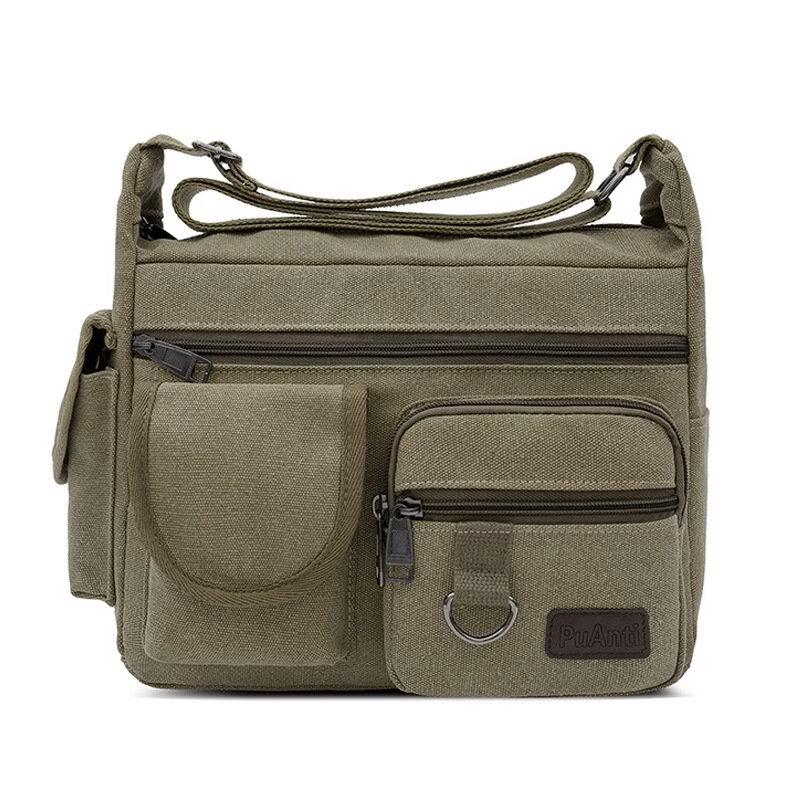 Li Shen Men's Canvas Shoulder Bag
