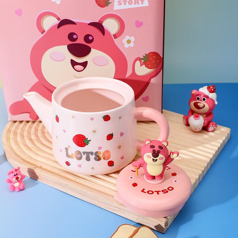 Disney Ceramic Teapot & Glass Cup Set