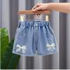 Shorts Vaqueros de Verano para Niñas con Forma de Línea A Moda Coreana Pantalones Vaqueros para Niños Shorts Vaqueros para Niñas Jóvenes de 3-12 Años