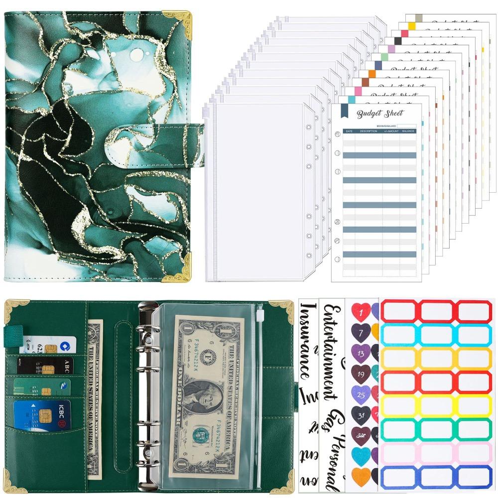 

Save Money Money Organizer for Cash with Zipper Budget Planner Organizer Portable Savings Binder Style 2