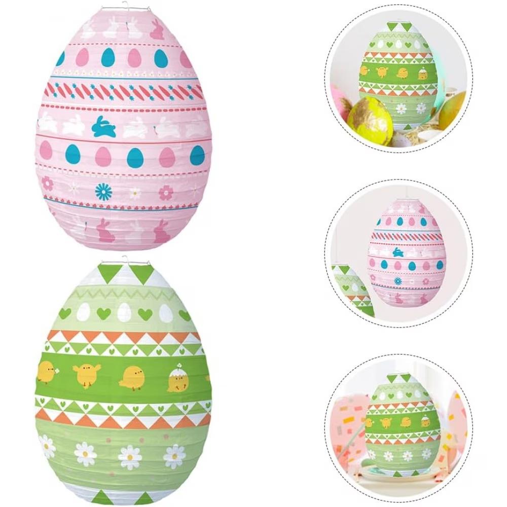Easter Egg Paper Lanterns, Easter Bunny Paper Lanterns,Flower Hanging Decorations,Decorative Paper Chinese Lanterns,Suitable