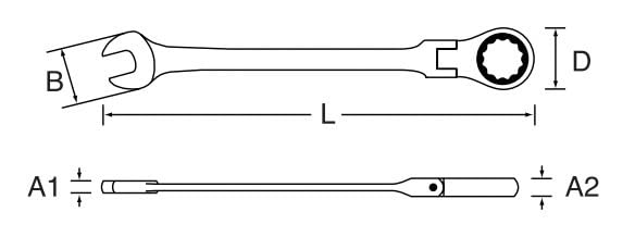 SIGNET 10MM Swivel Gear Wrench 34710