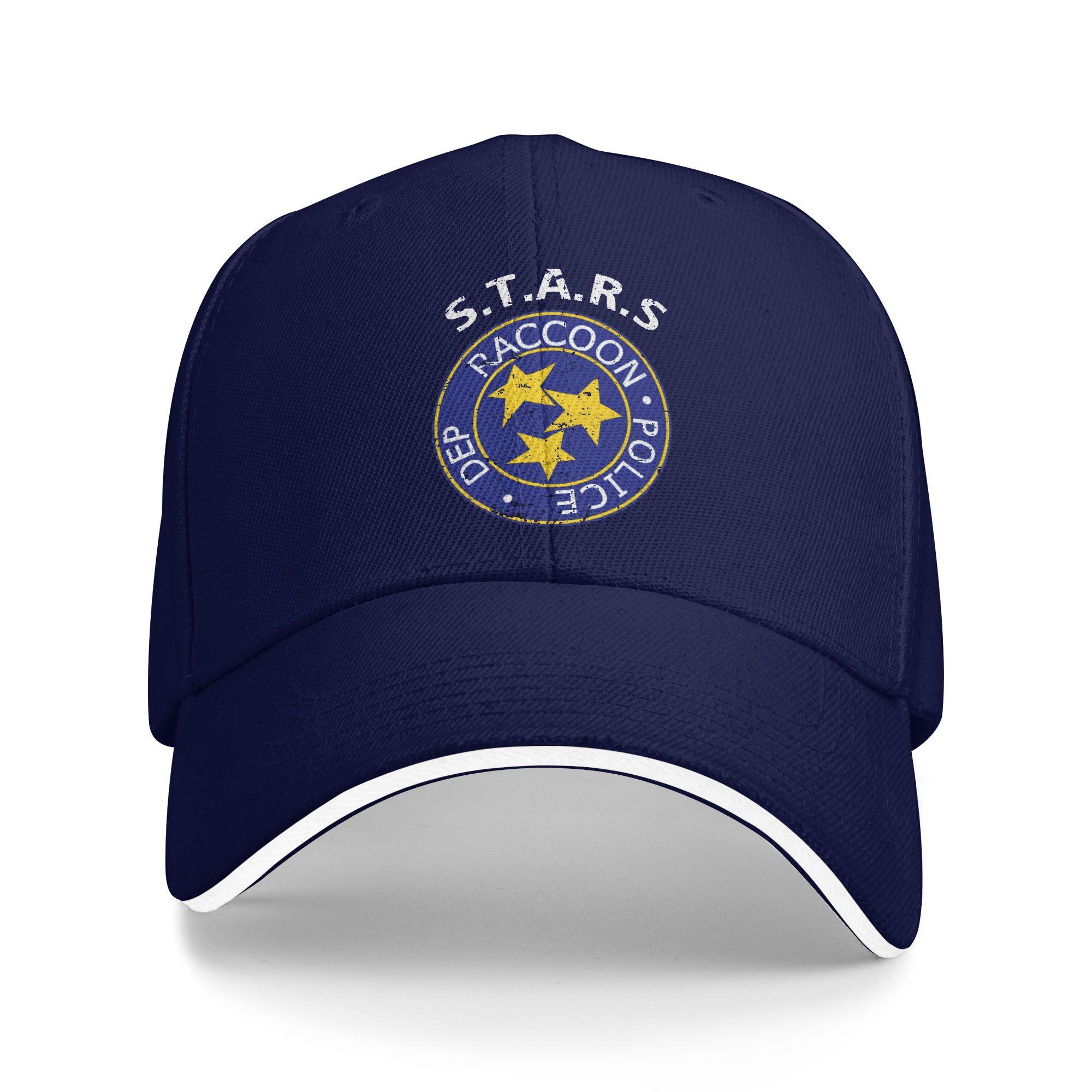 

Residents Evils Raccoon Dep Police Baseball Cap Men Custom Logo Hip Hop Hats Summer Fashion Outdoor Gym Sun Visor Baseball Caps As Picture темно-синього кольору