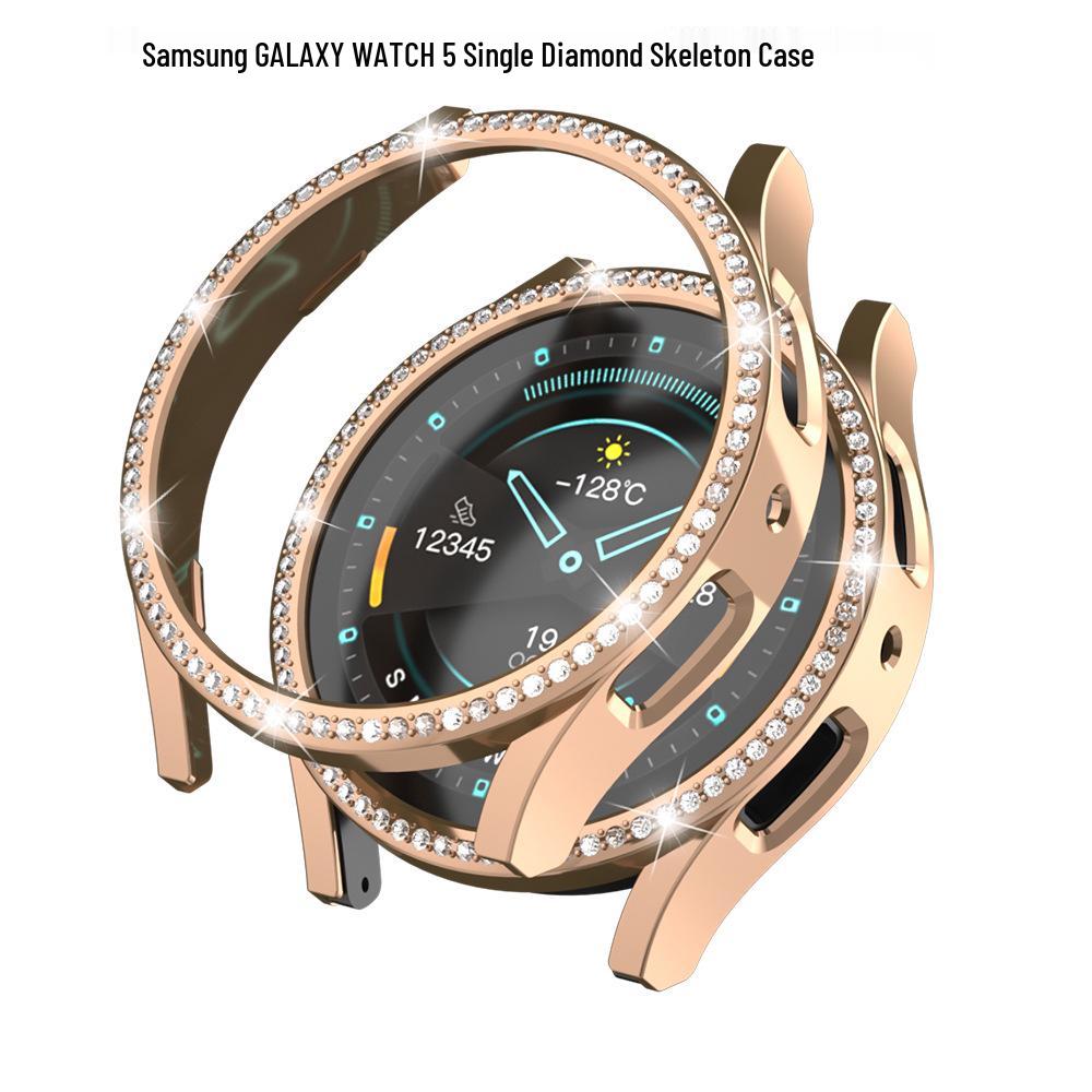 Samsung Galaxy Watch 5/4 Single Row Diamond Hollowed-Out Protective Case