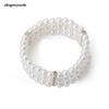 New Fashion Female Three-layer Rhinestone Imitation Pearl Bracelet Elegant Multi-layer Elastic Bracelet Bridal Jewelry