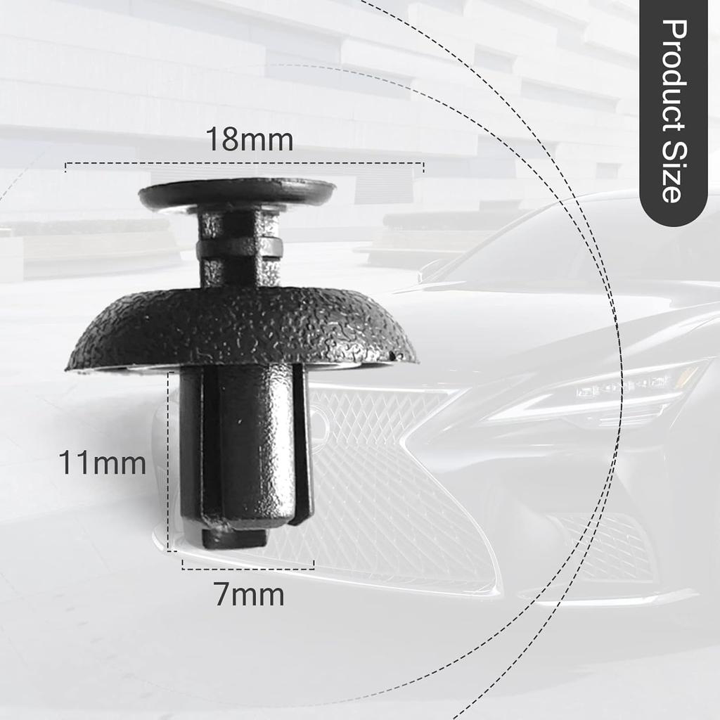 20Pcs Engine Cover Clips Grille Push-Type Retainer Fasteners 7Mm Replacement For Toyota Land Cruiser Camry Lexus GS350 GX460 90467-07211