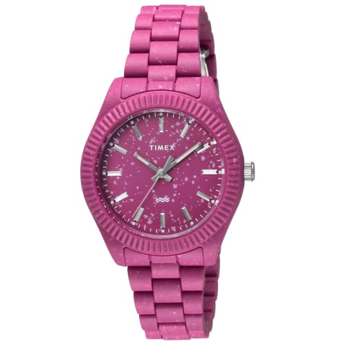 

TIMEX Legacy Ocean Watch, Pink Dial, Recycled Plastic, Mineral Glass, Quartz Movement, Philippine Brand, Men s, TW2V77200, Pink