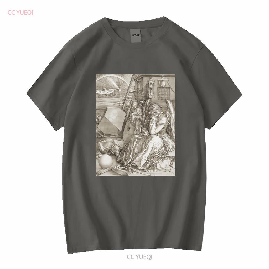 Melancolia I Melencolia Albrecht Durer T Shirt Arte Rinascimento Settentrionale per Lei Lui Amante vintage Lavato Unisex Stiloso
