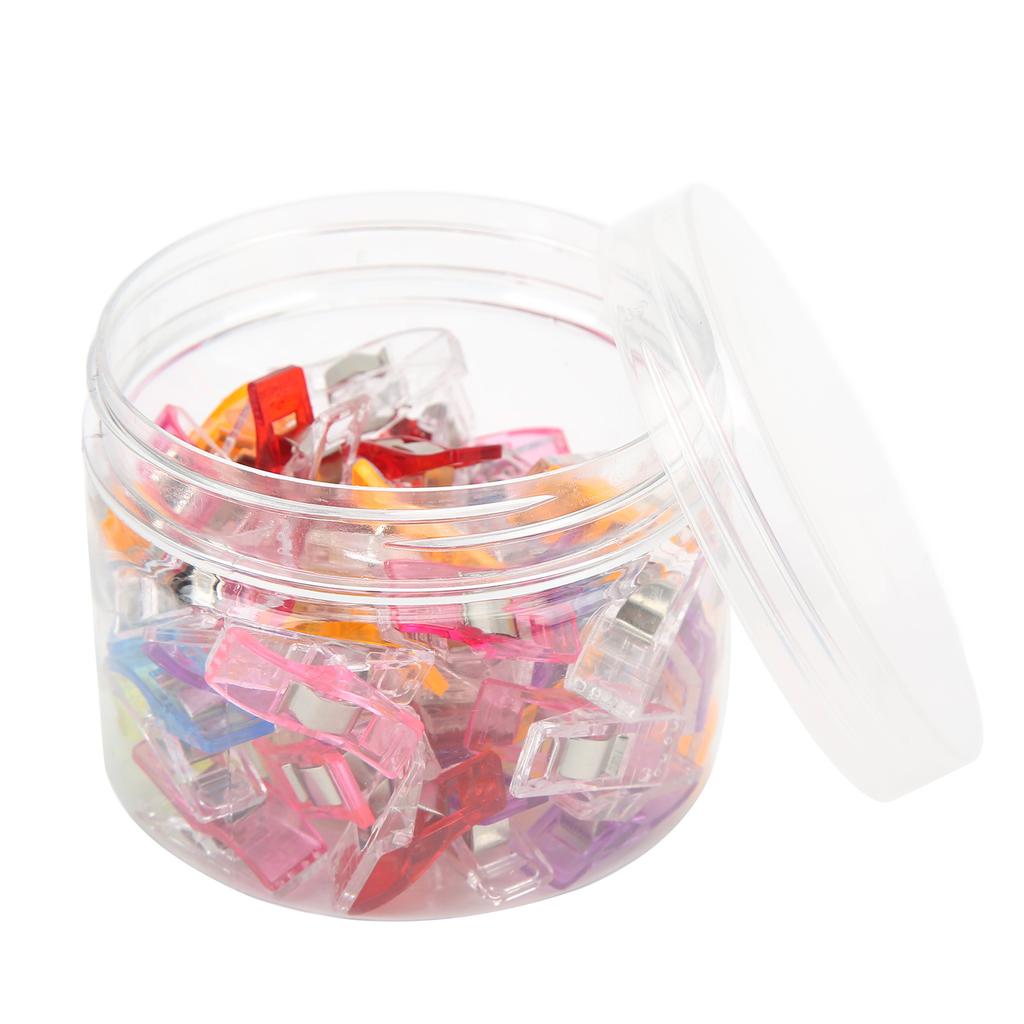 50pcs Quilting Clips Axe Shape Mix Colors Plastic Sewing Clips Transparency Bright Colour Fabric