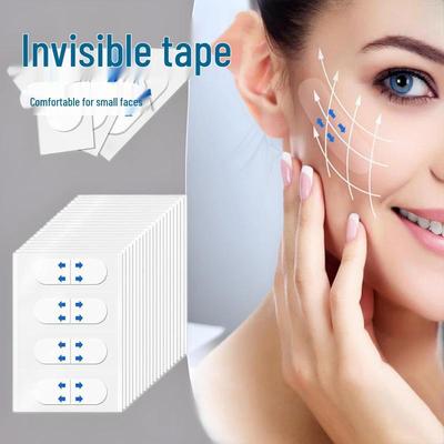 Transparent Face Lifting Patches: Invisible V-Shape Bandage for Makeup Support